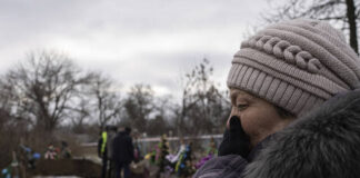 
			
				                                Tamila Pyhyda cries during the exhumation of her husband Serhii Pyhyda who was killed by Russian forces in the recently retaken town of Vysokopillya, Ukraine, on Dec. 5, 2022. Russian invaders left behind all sorts of trickery as they fled the southern city to jubilation across Ukraine a month ago, and continue to strike it from afar. Life in Kherson is still far from back to normal.
                                 AP file photo

			
		