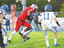 
			
				                                Running back Xzavyier Blackshear (12) will be one of Pittston Area’s seniors in line to play for new coach Joe DeLucca next fall. DeLucca, who was hired Tuesday, takes over for Nick Barbieri.
                                 Tony Callaio file photo | For Times Leader

			
		