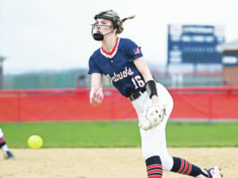 
			
				                                Pittston Area senior pitching sensation Gianna Adams (16) tossed her second no-hit game in as many starts to the season for the Patriots as they shut out Tunkhannock Area 2-0 at Hughestown.
                                 Tony Callaio | For Times Leader

			
		
