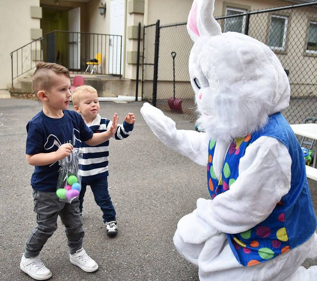 

<p>Joey Latona, left, and Noah Thomas, both two, give the Easter Bunny the ‘five’ during the Tiny Learners Learning Center Easter Egg Hunt on Wednesday.</p>
<p>Tony Callaio |  For the head of time</p>
<p>“srcset =” https://s24530.pcdn.co/wp-content/uploads/2021/04/126741278_web1_Tiny-Learners-Easter-3.jpg.optimal.jpg “sizes =” (- webkit-min-device-pixel -ratio: 2) 1280px, (min-resolution: 192dpi) 1280px, 640px “class =” entry-thumb td-animation-stack-type0-3 “style =” float: left;  width: 200px;  margin: 3px; “/></a><br />
					<small class=